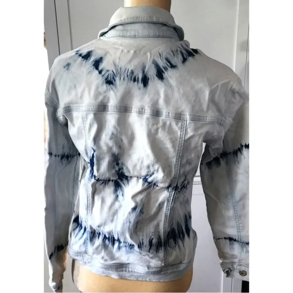 Justice Girls Tie Dye Denium Jean Jacket 14/16